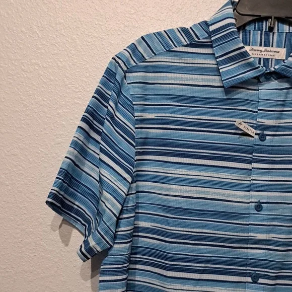 Tommy BahamaIslandZone Bahama Coast Ripple Tides Short Sleeve Woven Shirt